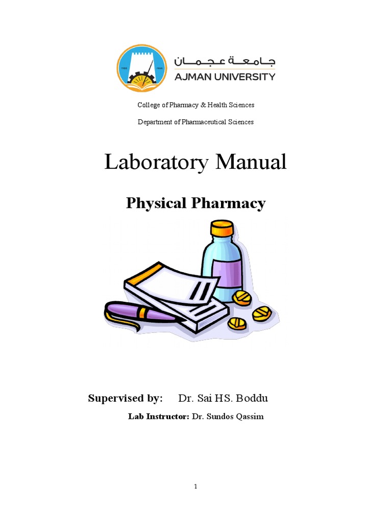 Physical Pharmacy Lab Manual 2021 PDF Topical Medication Colloid