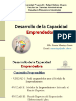 DESARROLLO DE LA CAPACIDAD EMPRENDEDORA. CLASE 1
