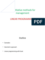 Quantitative methods for management: Linear programming in Excel