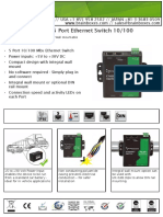 5 Port Ethernet Switch 10/100 SW-005: UK +44 (0) 151 220 2500 // USA +1 855 958 2502 // JAPAN +81-3-3683-0509