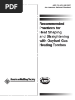 Recommended Practices For Heat Shaping and Straightening With Oxyfuel Gas Heating Torches