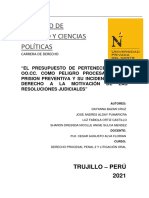 Facultad de Derecho Y Ciencias Políticas: Trujillo - Perú 2021