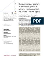 Migratory Passage Structures at Hydropower Plants As Potential Physiological and Behavioural Selective Agents