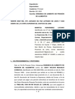 Demanda de Aumento de Pensión de Alimentos