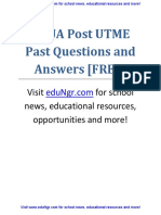 AAUA Post UTME Past Questions and Answers EduNgr