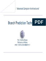 Advanced Computer Architectures Branch Prediction
