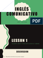 Inglés Comunicativo - Unit 7