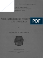 Weir Experiments Coefficients and Formulas