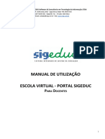 Escola Virtual - Manual DOCENTE (Portal SIGEduc)