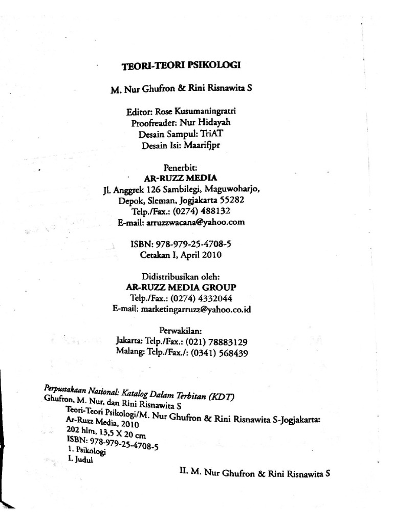 Teori2 Psikologi Pdf