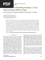 Production and Marketing of Ginger: A Case Study in Salyan District, Nepal