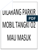 Dilarang Parkir