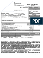 Póliza de Automóviles: Marca: Clave: Versión: Tipo de Vehículo: Tipo: Motor: Capacidad: Servicio