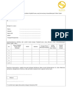 Formulir Pemberitahuan Speciment Tanda Tangan Faktur Pajak