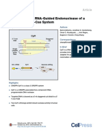 8-2015-Research-Cpf1 Is a Single RNA-Guided Endonuclease of a Class 2 CRISPR-Cas System