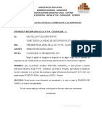 Posición de cargo de docente contratada en I.E.I. N° 976 Cachulque Cutervo