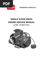 Single Stage Snow Engine Service Manual: Residential Products