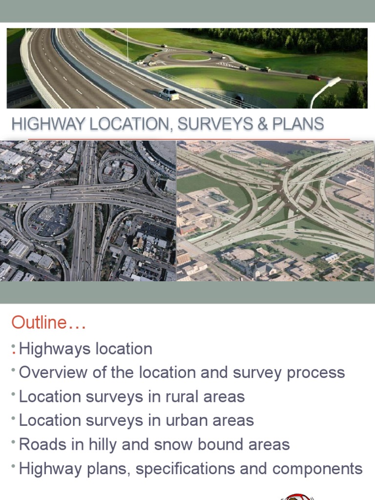 Highway Location Survey Overview | PDF | Road Surface | Surveying
