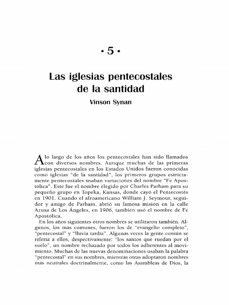 Iglesias Pentecostales de La Santidad | PDF | Pentecostalismo | Santo