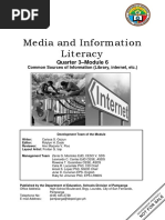 MIL - Q3 - Mod6 - Common Sources of Information (Library, Internet, Etc.)