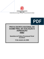 EXAME DE PRÁTICA PROCESSUAL PENAL DE 19 DE JANEIRO DE 2008