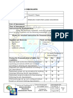 Demonstration Checklists: Demonstration Checklist Assessment Tools