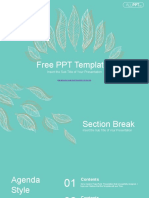Linear Leaves Pattern PowerPoint Templates