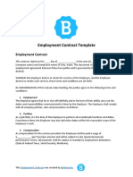 Employment Contract Template Download 20201125