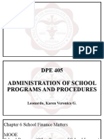DPE 405 - School Finance Matters