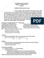 Tata Ibadah Jemaat Sesean Ula' Minggu, 13 Oktober 2019 Liturgi 2 Berhimpun Menghadap Allah 1. Persiapan