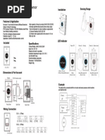 No Touch Exit Sensor k1-1 / k1-2: Installation Sensing Range