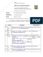 Actividades y cronograma de evaluación de la I.E. N°171-1