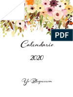 Calendario Flores 2020