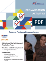 Pre-Validation Activities: Talaan NG Pamilyang Nangangailangan