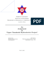 An Assignment On Upper Tamakoshi Hydroelectric Project'