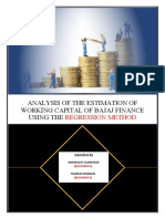 Analysis of The Estimation of Working Capital of Bajaj Finance Using The