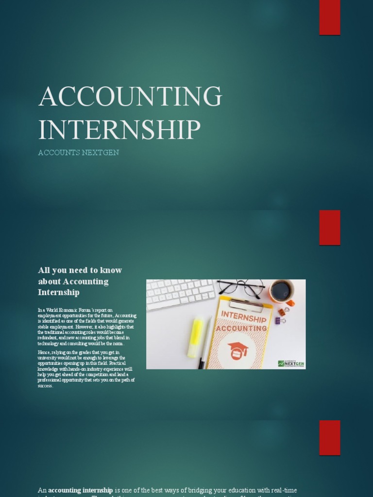 Accounting Internship PDF Internship Job Hunting