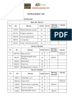 Kế Hoạch Học Tập - Học Kỳ Summer 2021