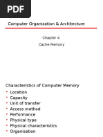 Computer Organization & Architecture: Cache Memory