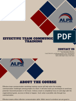 Brochure Effective Team Communication Training