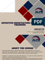 Brochure Effective Negotiation Skills Training