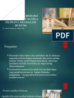 Pendekatan Sosiologi Terhadap Hukum (Tiga Pilihan Cara