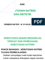 Kebutuhan Nutrisi