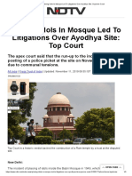 Placing Idols in Mosque Led To Litigations Over Ayodhya Site - Supreme Court