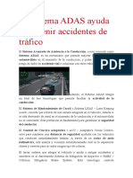 El Sistema ADAS ayuda a prevenir accidentes de tráfico