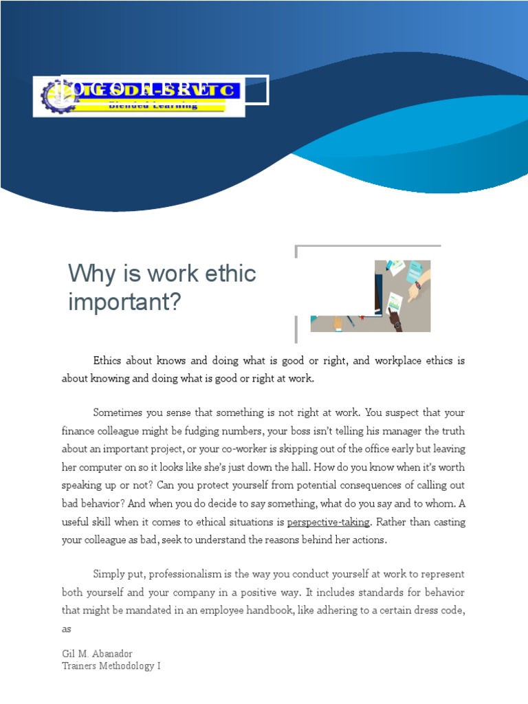 Why Is Work Ethic Important? Logo Here PDF Value (Ethics) Integrity