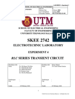 Experiment 4 - RLC SERIES TRANSIENT CIRCUIT