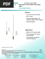 Description: Low Loss Mini Coax Jumper Cable Series: Cable Assembly