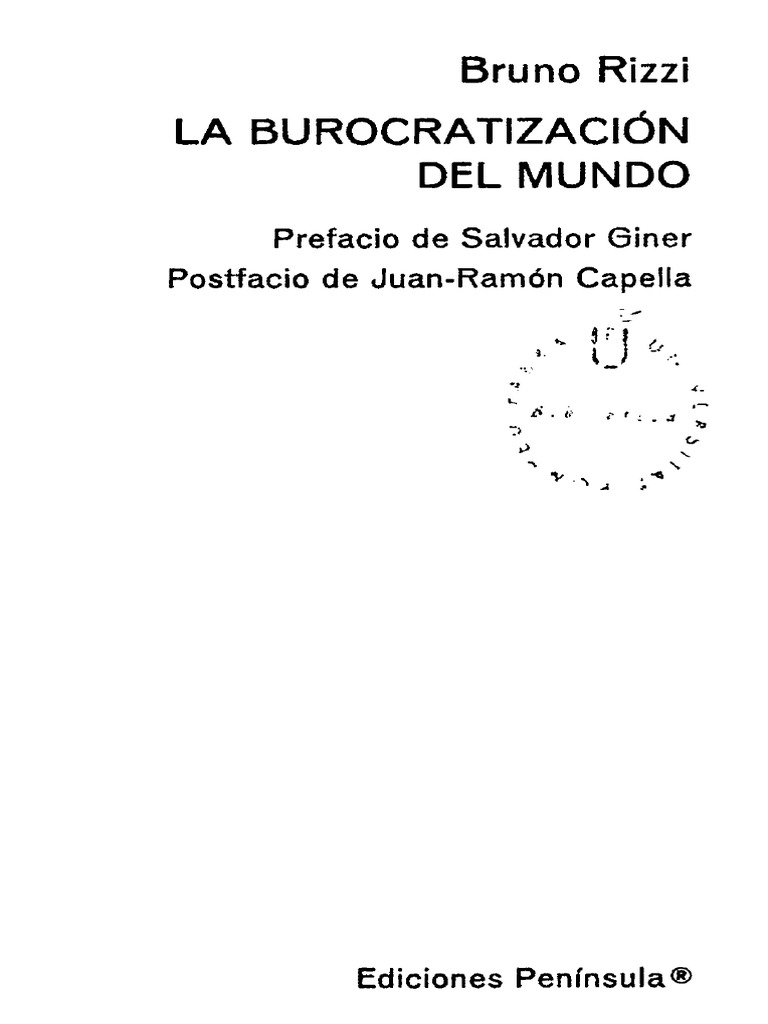 Bruno-Rizzi La Burocratizacion Del Mundo | PDF | Socialismo | Vladimir ...