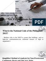 NSCP Coefficients For Continuous